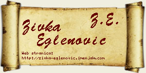 Živka Eglenović vizit kartica